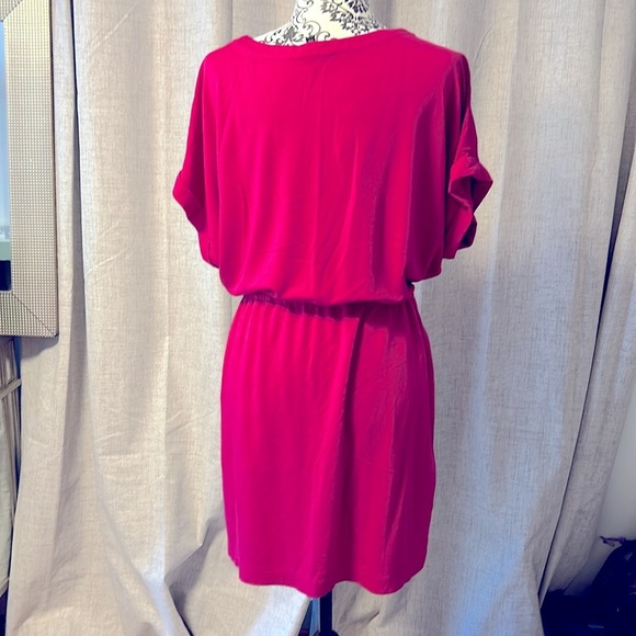 Short sleeve pink dress barely worn - bought too big. - Picture 2 of 2